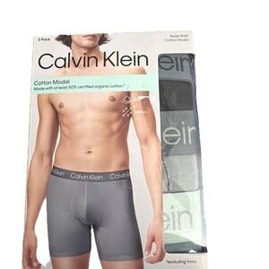 Calvin Klein Men's Underwear Boxer Brief 3 Pack Cotton Modal Size M 32-34 New